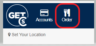 Click 'Order' in the main navigation